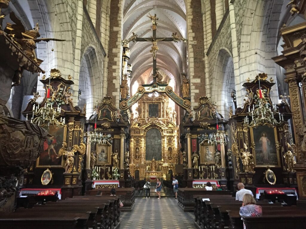 Inside Corpus Christi Basilica in Kazimierz