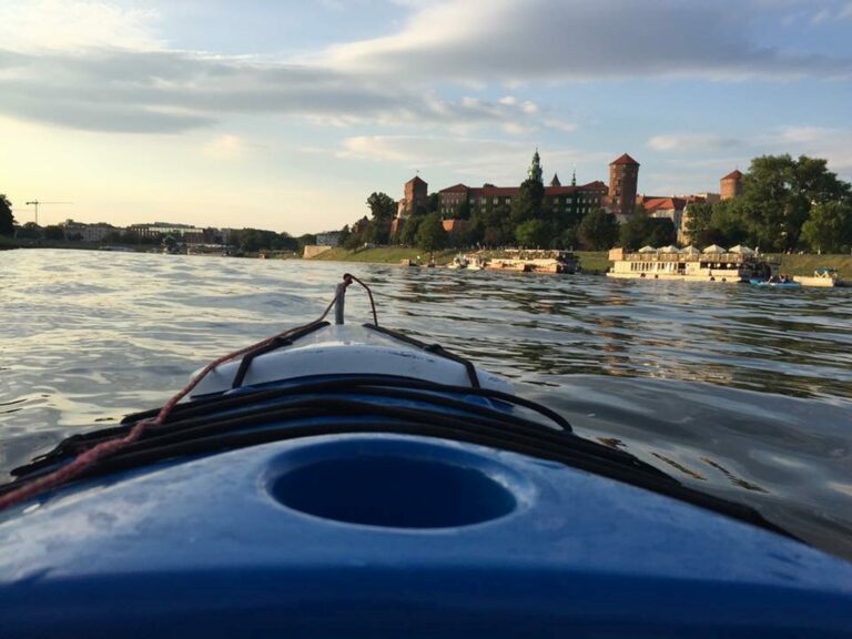 Kayaking on the Vistula below Wawel