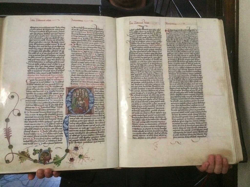 An illuminated manuscript at Tyniec Abbey